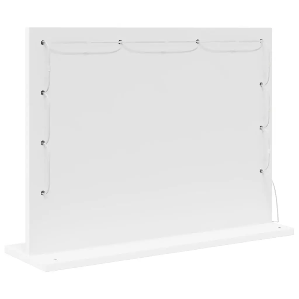 LED Vanity Mirror Bedroom 60x45x18cm Glass Engineered Wood