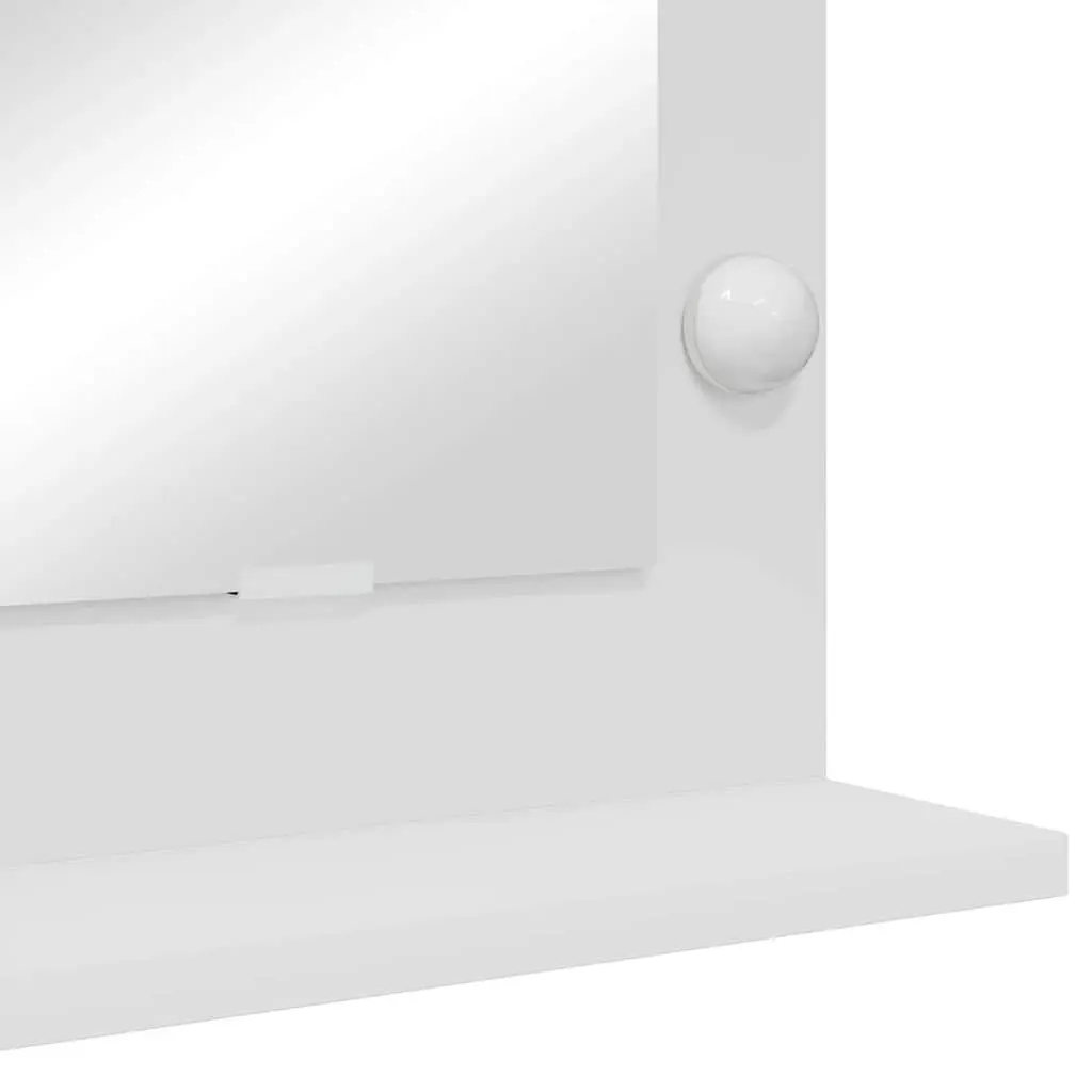 LED Vanity Mirror Bedroom 60x45x18cm Glass Engineered Wood