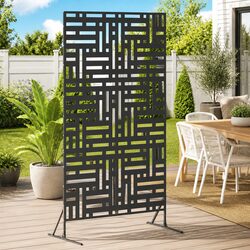 Garden Privacy Screen Specs: 100x50x180cm Steel Construction
