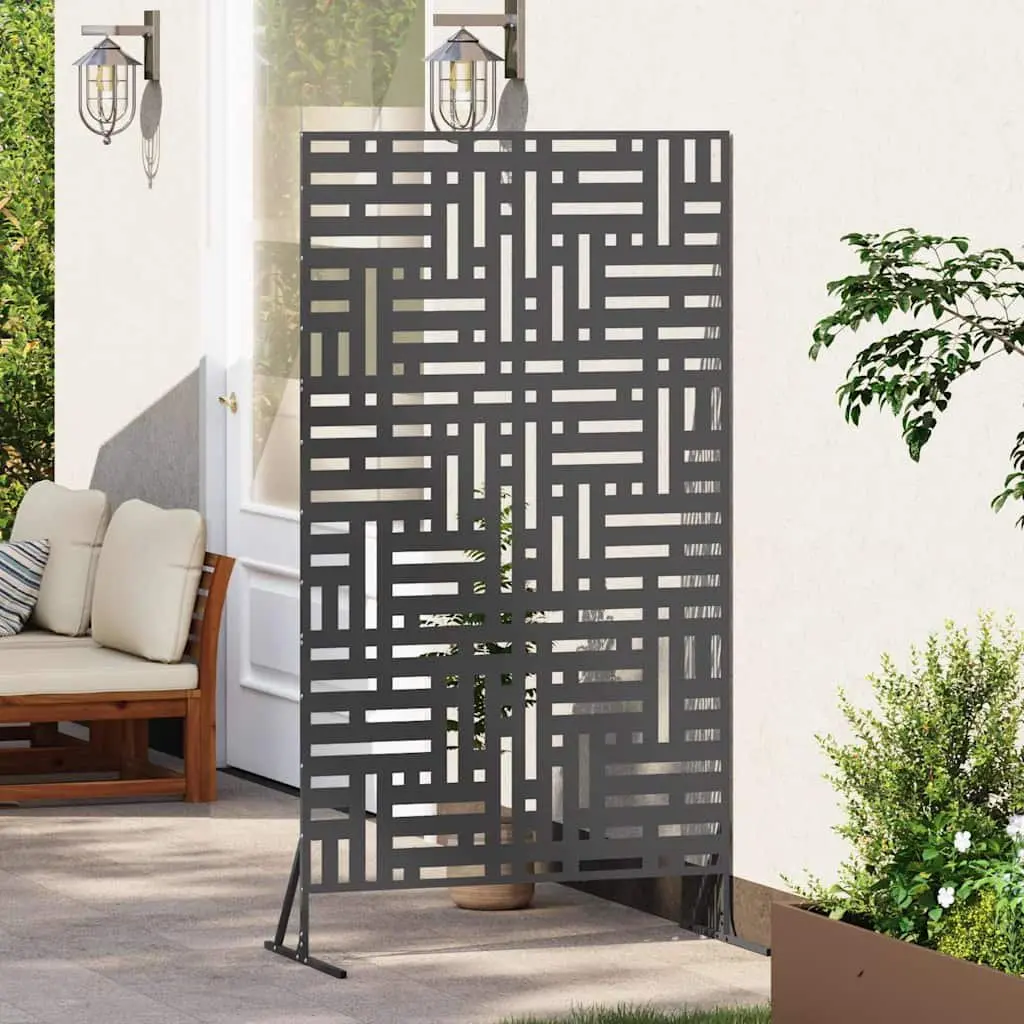 Garden Privacy Screen 100x50x180cm Steel Rectangle Outdoor Fence Panel Barrier