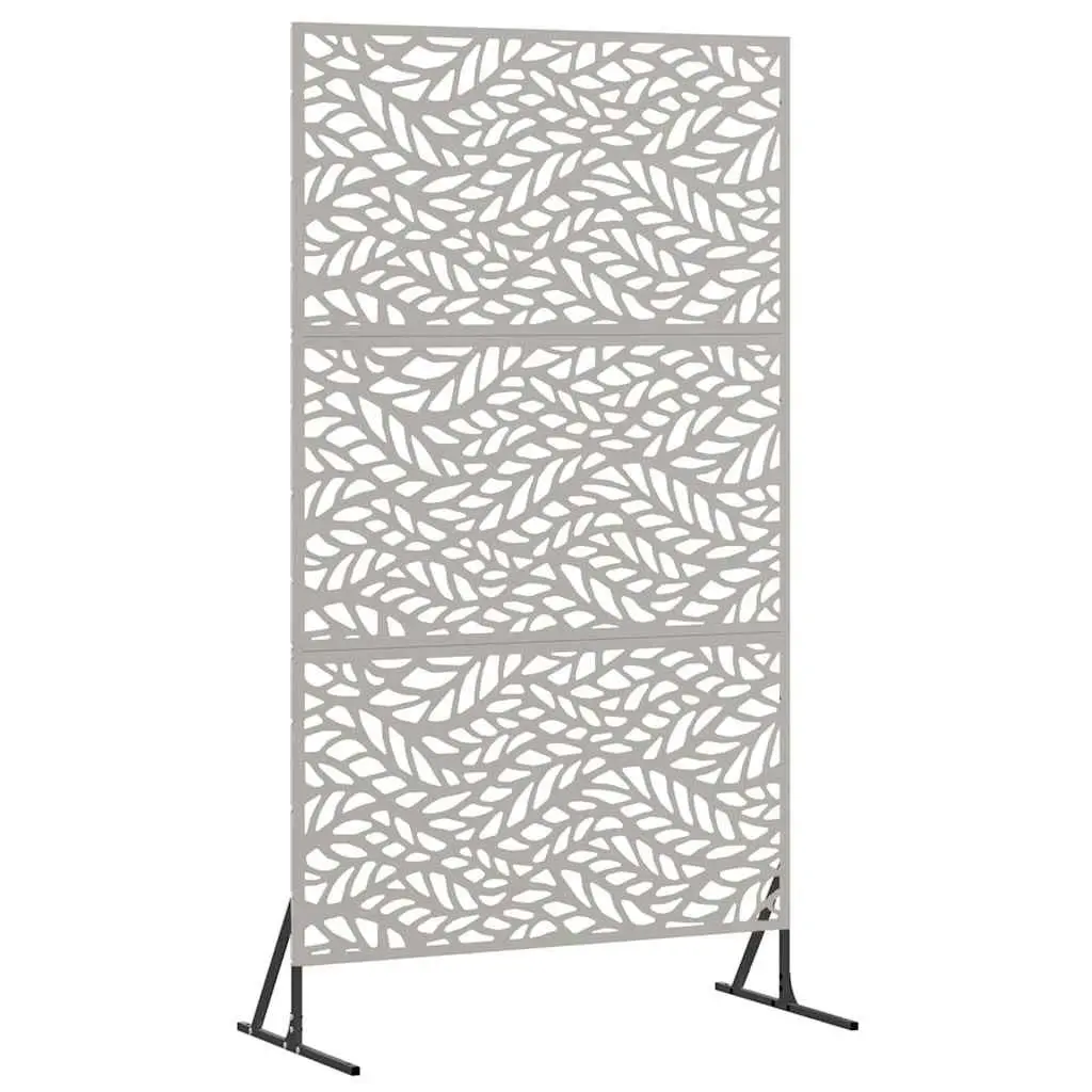 Garden Privacy Screen 100x50x180cm Steel Weathered Rusty Cut-Out Design Outdoor