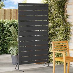100x50x180cm Black Steel Privacy Screen for Gardens and Patios