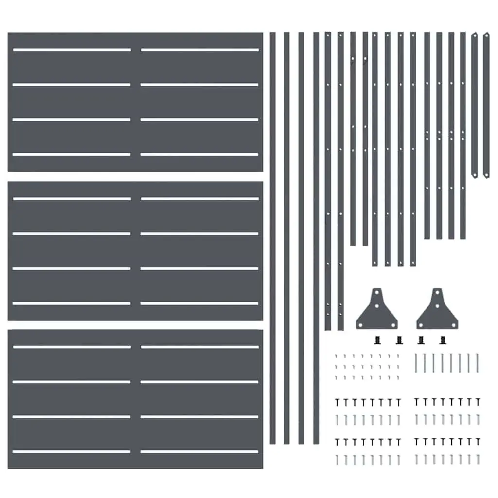 Garden Privacy Screen 100x50x180cm Rectangle Cut-Out Design Outdoor Patio