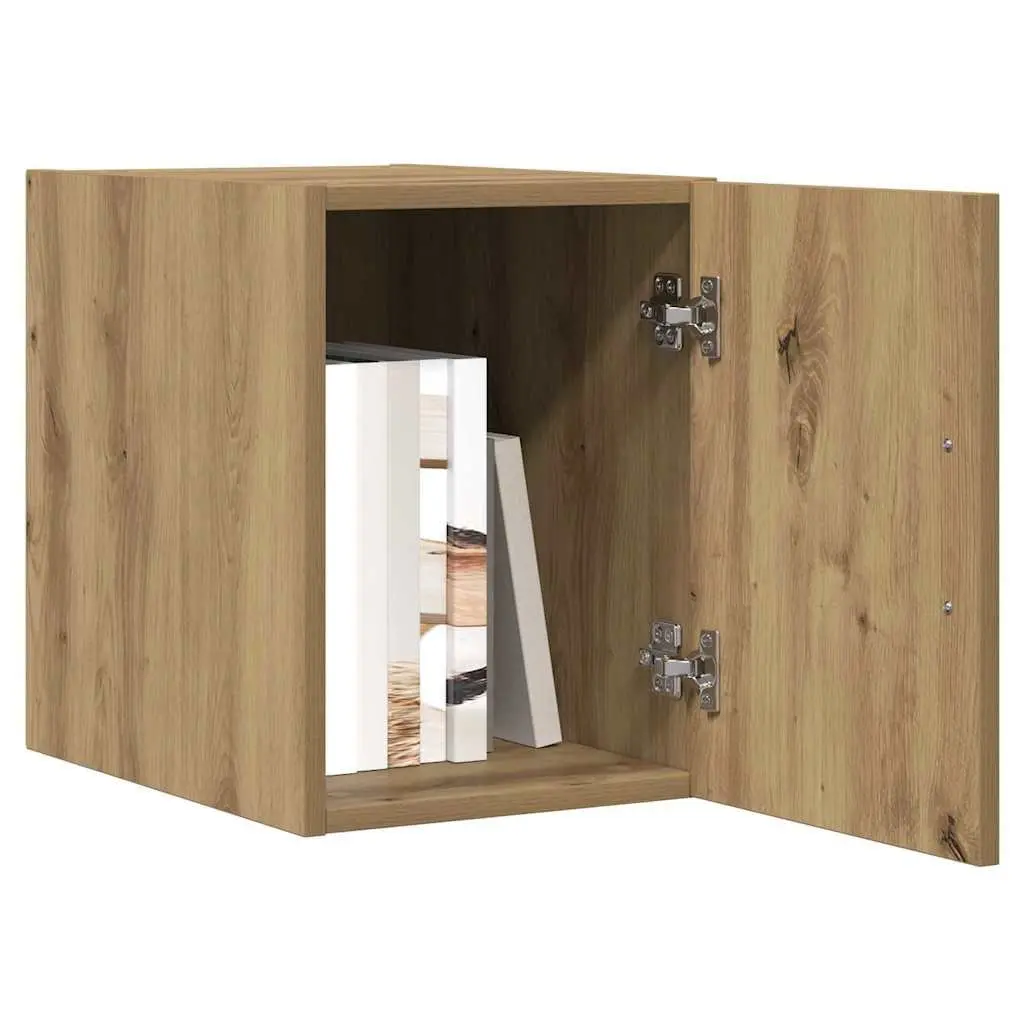 Wall-Mounted Cabinet Brown Modern Storage Furniture Living Room Dining Buffet