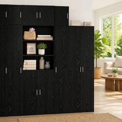 Black Oak Wall-Mounted Cabinet with Dimensions 30x42.5x39.5 cm