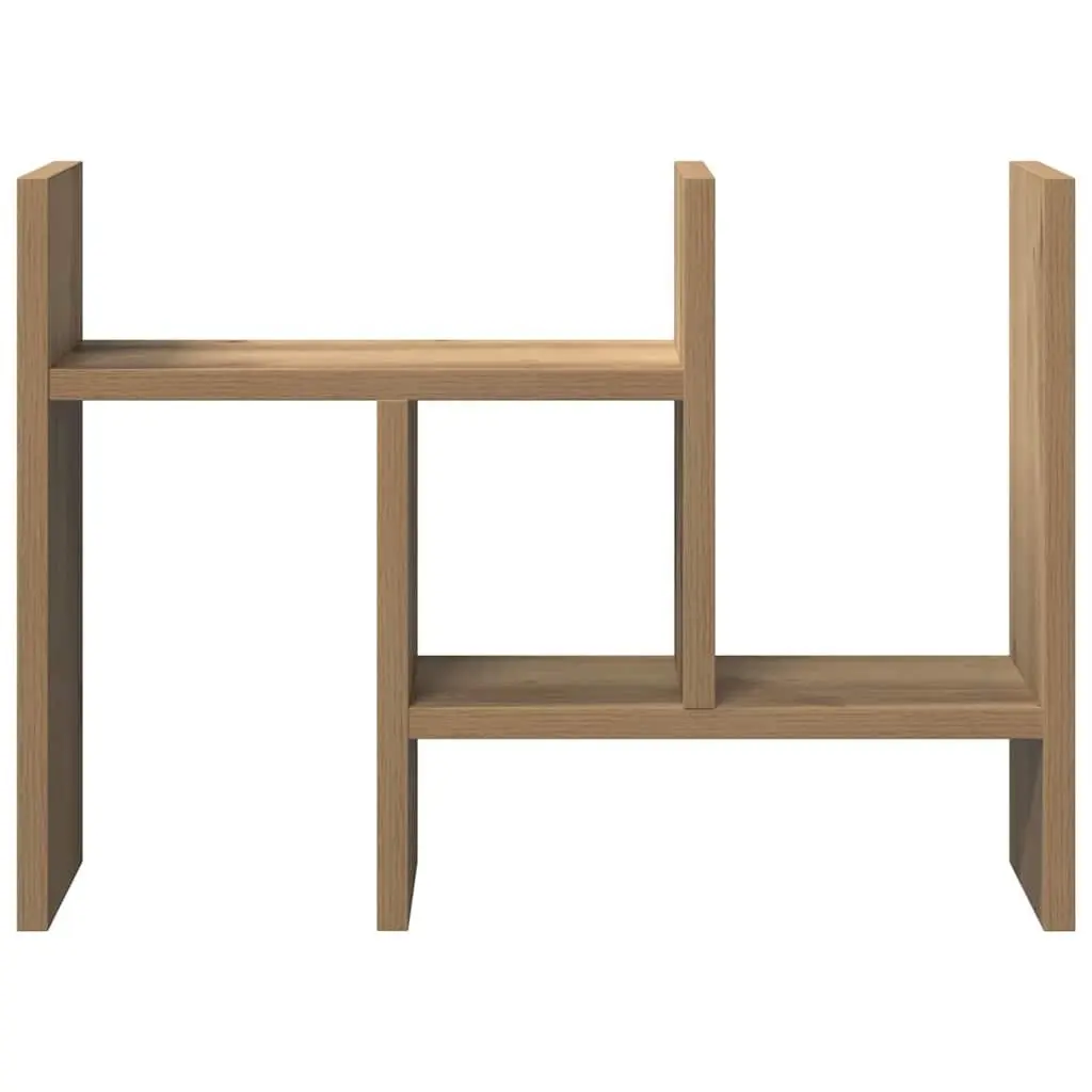 Desk Organiser Office Storage Compartment Tidy Workspace Engineered Wood Brown