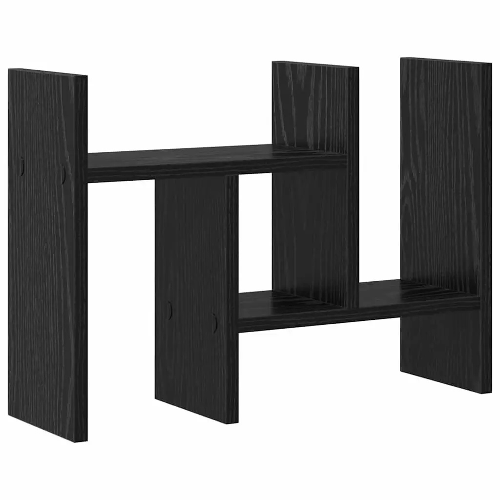 Desk Organiser for Office Use Black Oak Engineered Wood 50cm