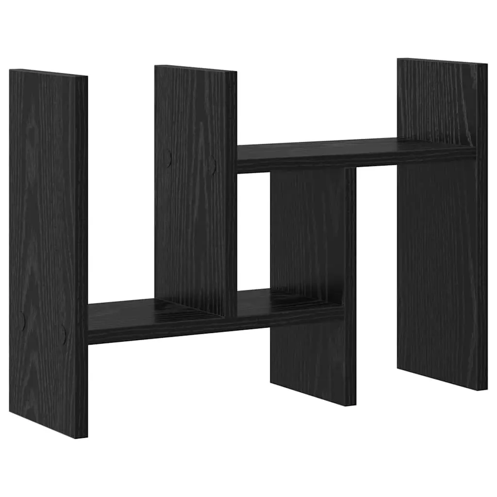 Desk Organiser for Office Use Black Oak Engineered Wood 50cm