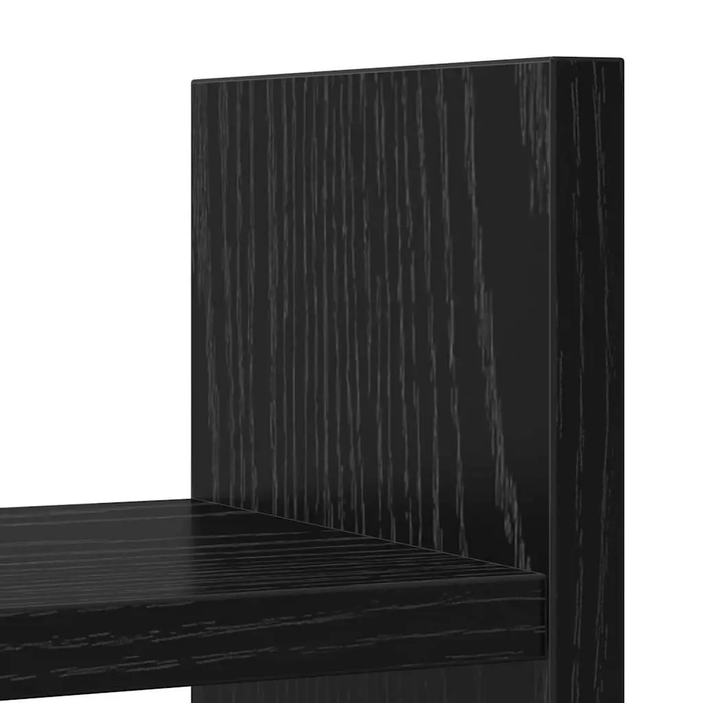 Desk Organiser for Office Use Black Oak Engineered Wood 50cm
