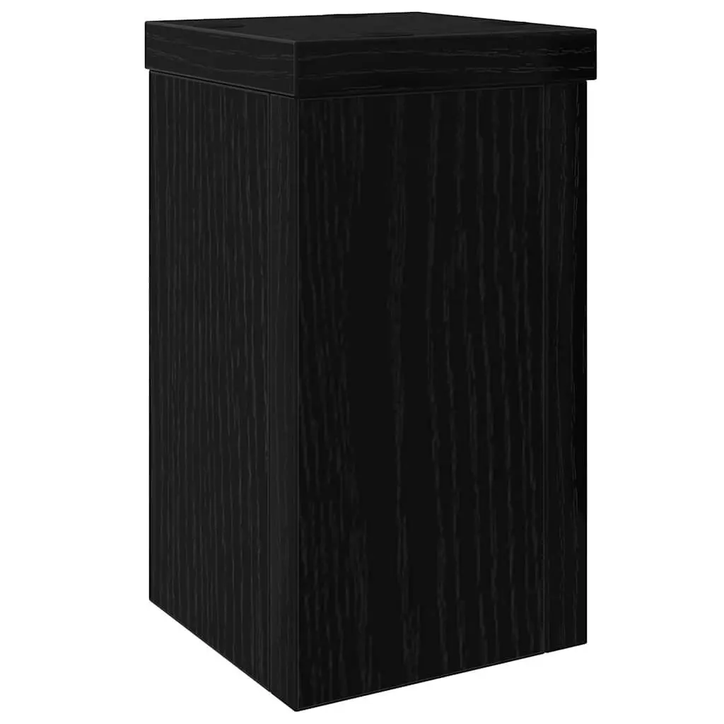 Plant Stand Indoor Outdoor 2 Piece Black Modern Engineered Wood Garden Display Pot