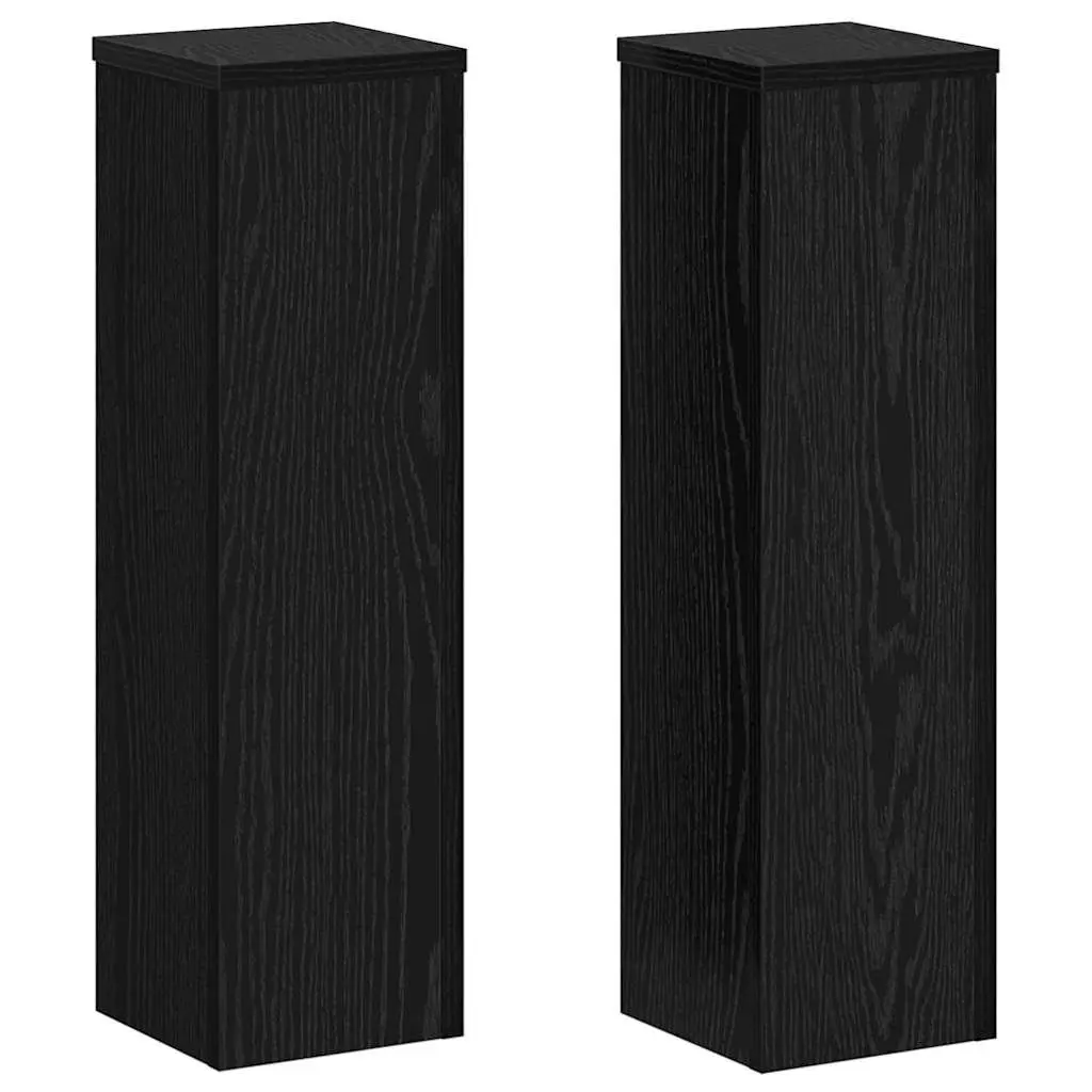 Plant Stand Indoor Outdoor 17x17x60cm 2 Pieces Black Modern Display