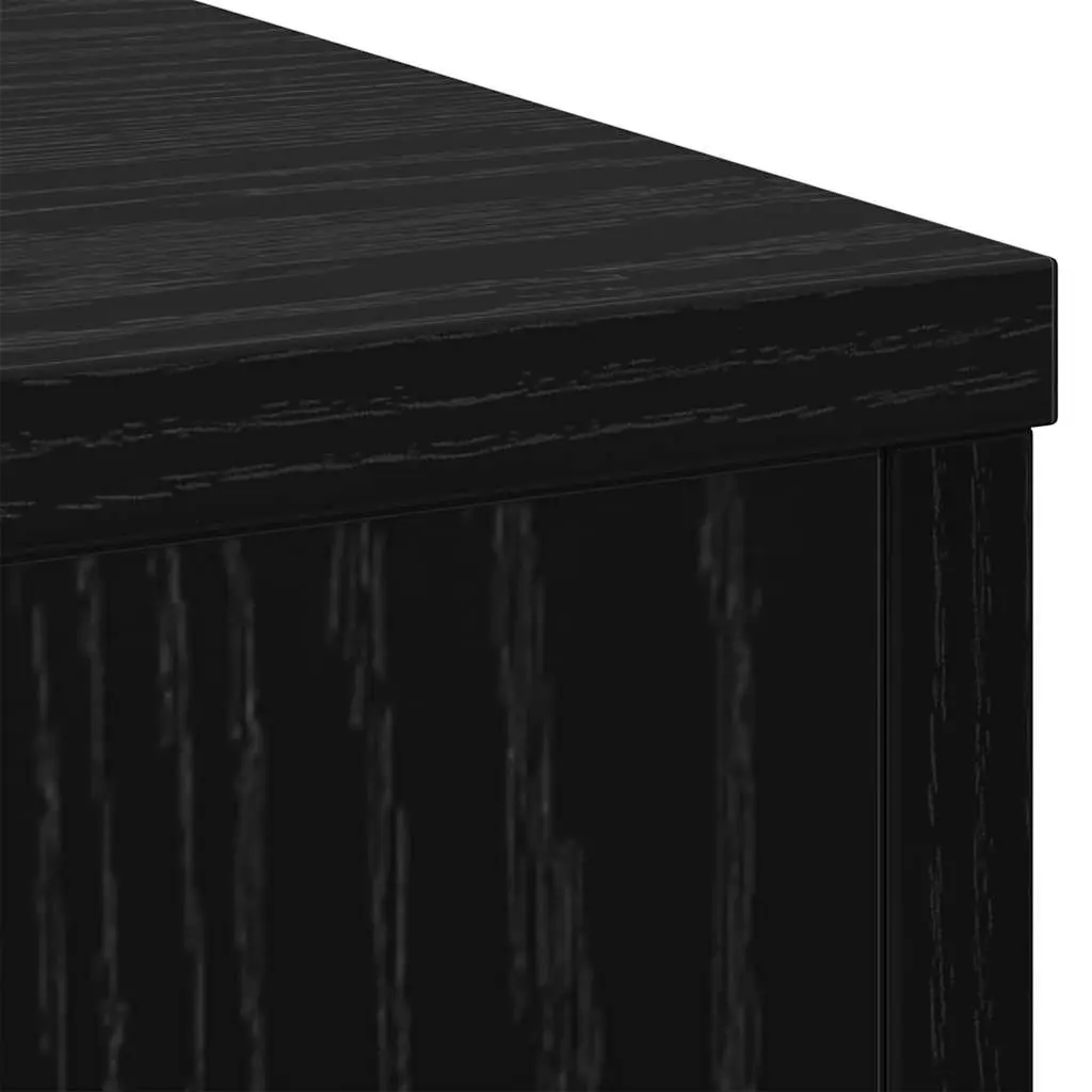 Plant Stand 2 pcs Black Oak 25 x 25 x 80 cm Indoor Outdoor Garden Display