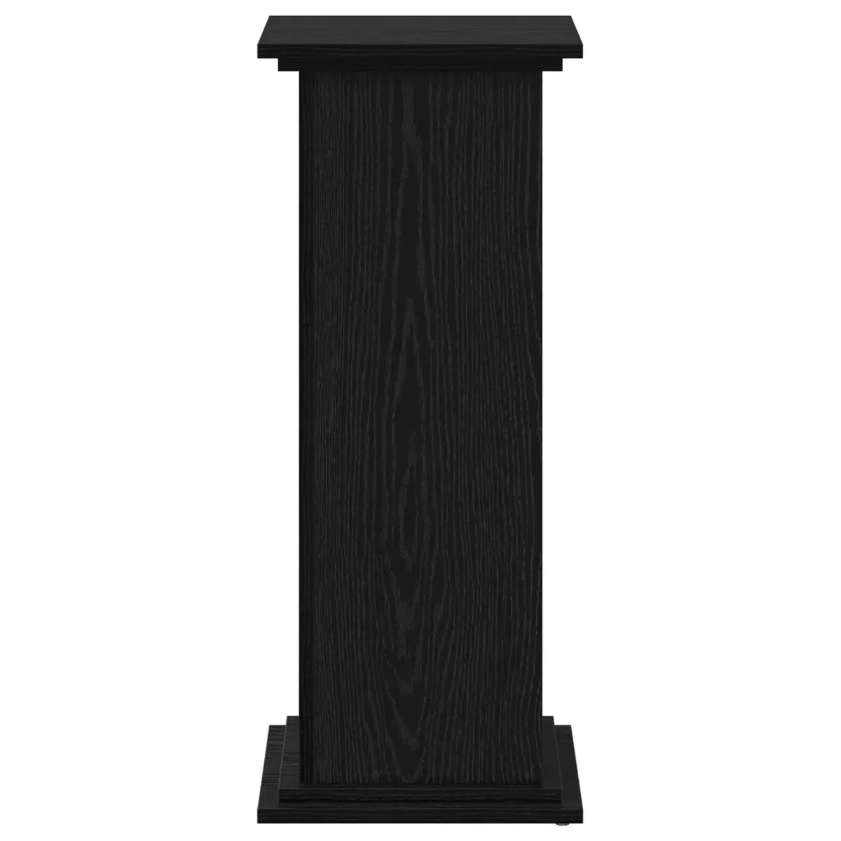 Plant Stand Black Oak 33x33x80cm Modern Engineered Wood Indoor Outdoor Display