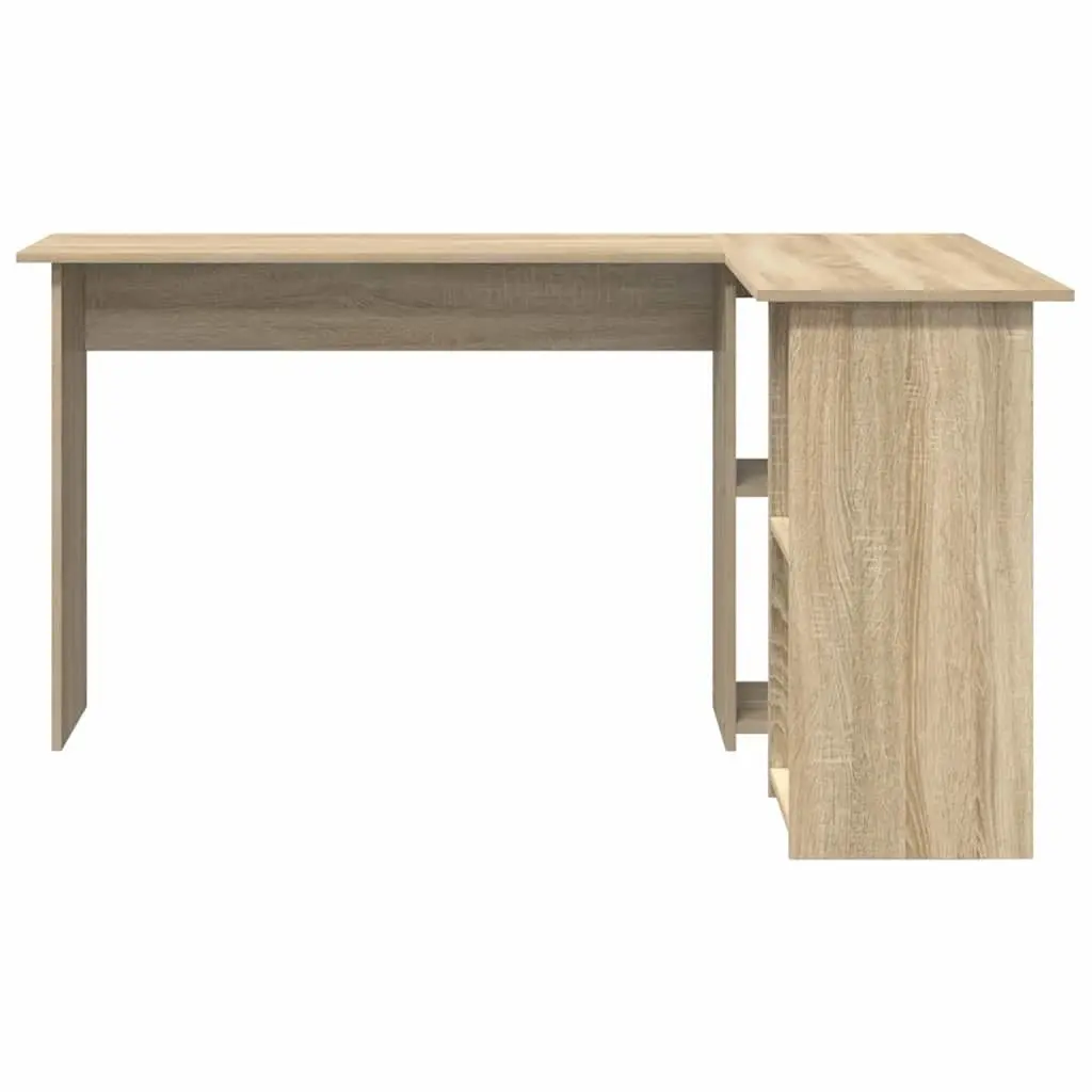 Corner Desk with Shelf Sonoma Oak 142 x 102 x 73 cm Home Office Study