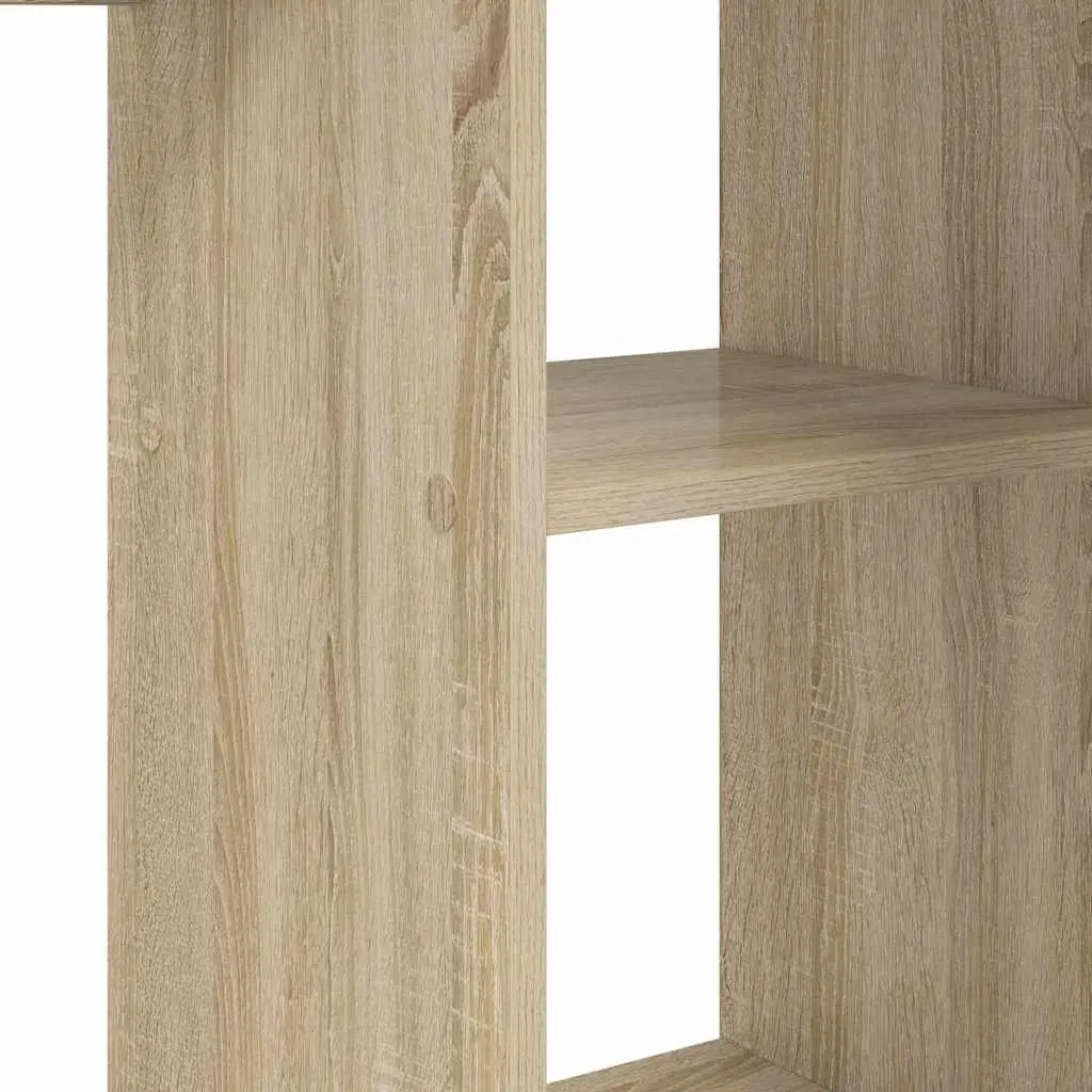 Corner Desk with Shelf Sonoma Oak 142 x 102 x 73 cm Home Office Study