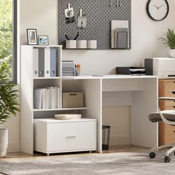White Drawer Cabinet: 55 x 45 x 31 cm, Engineered Wood