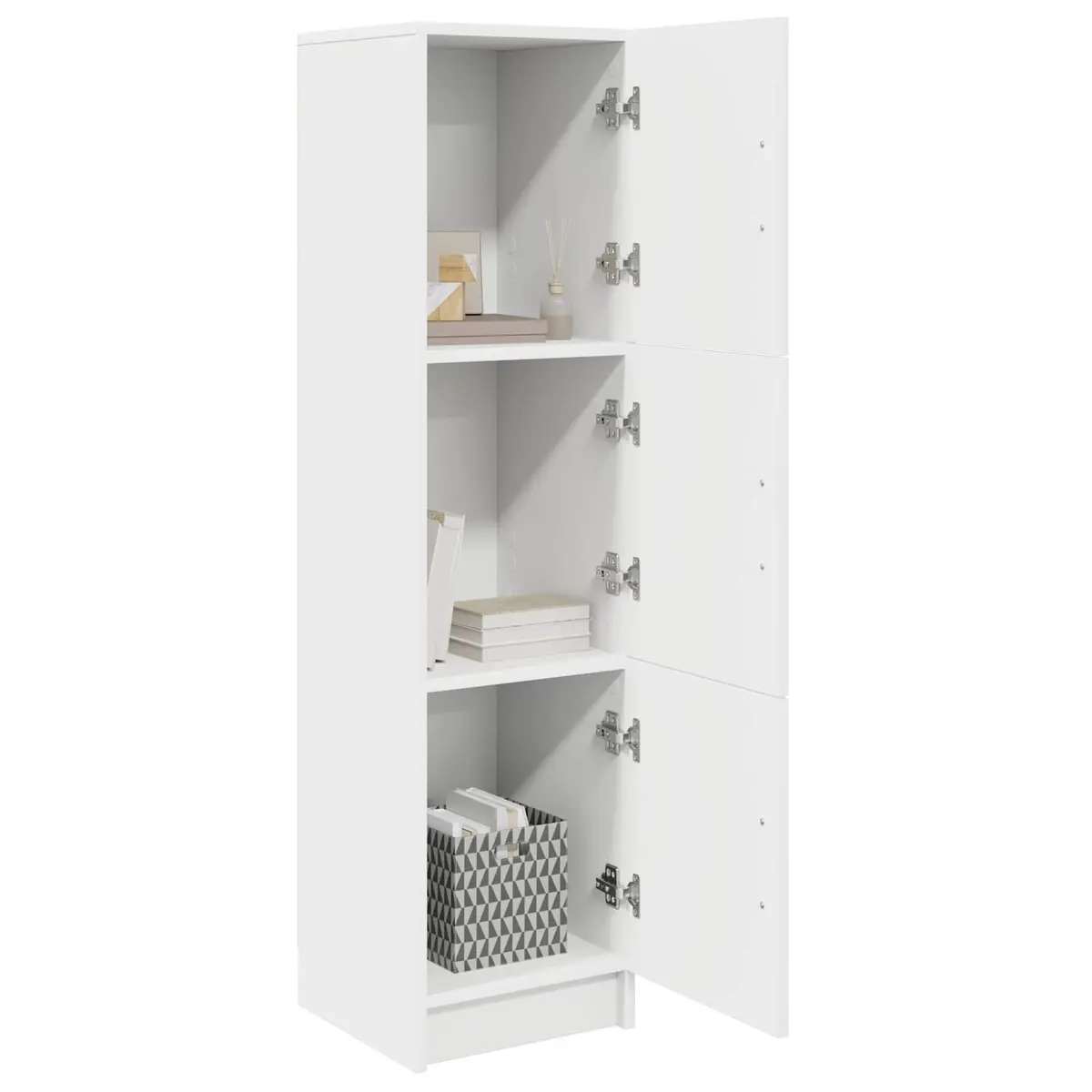 White Highboard Storage Cabinet Modern Living Room Dining Sideboard Buffet
