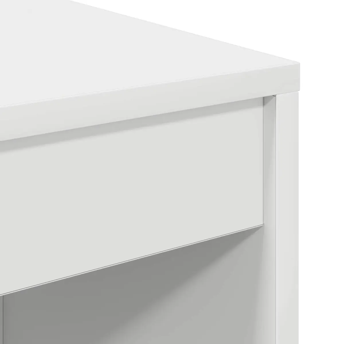White Engineered Wood Writing Desk