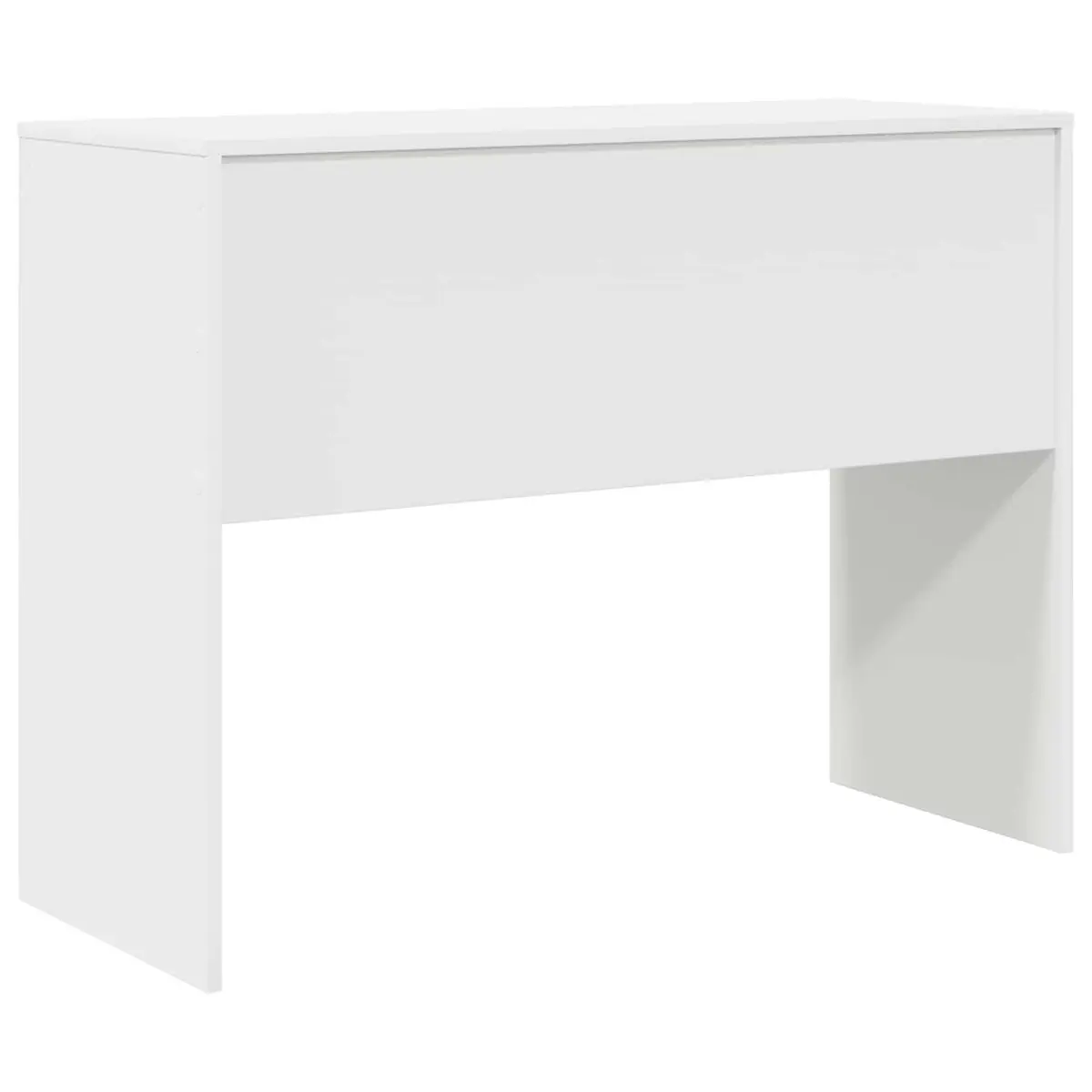 White Writing Desk Compact Office Study Workspace 100x40x76cm Engineered Wood