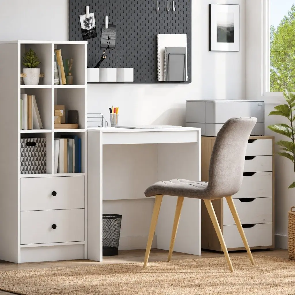 Writing Desk for Home Office Compact Size White
