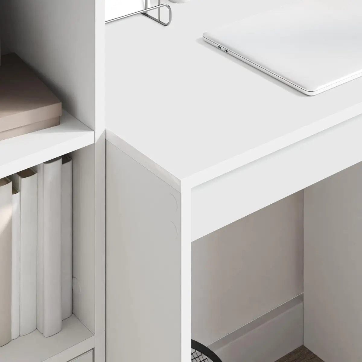 Writing Desk for Home Office Compact Size White