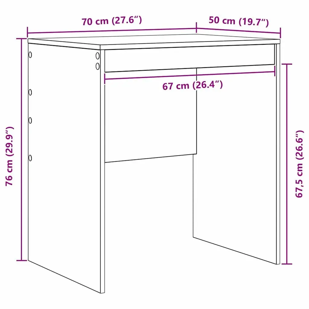 Writing Desk for Home Office Compact Size White
