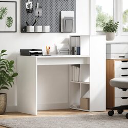 Engineered Wood Computer Desk with Shelf - 108x55x103.5 cm