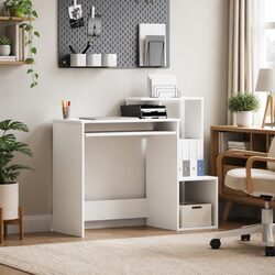 Dimensions and Specifications of White Desk with Drawer