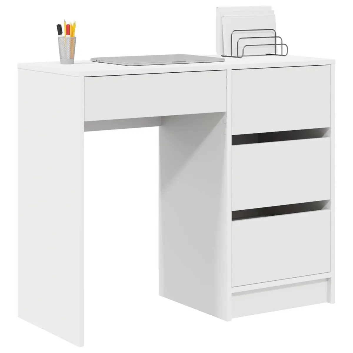 White Computer Desk for Home Office 90 x 37.5 x 75 cm