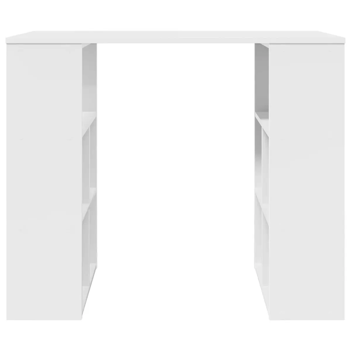 Writing Desk with Shelves White 90 x 50 x 75 cm Home Office Workspace Storage