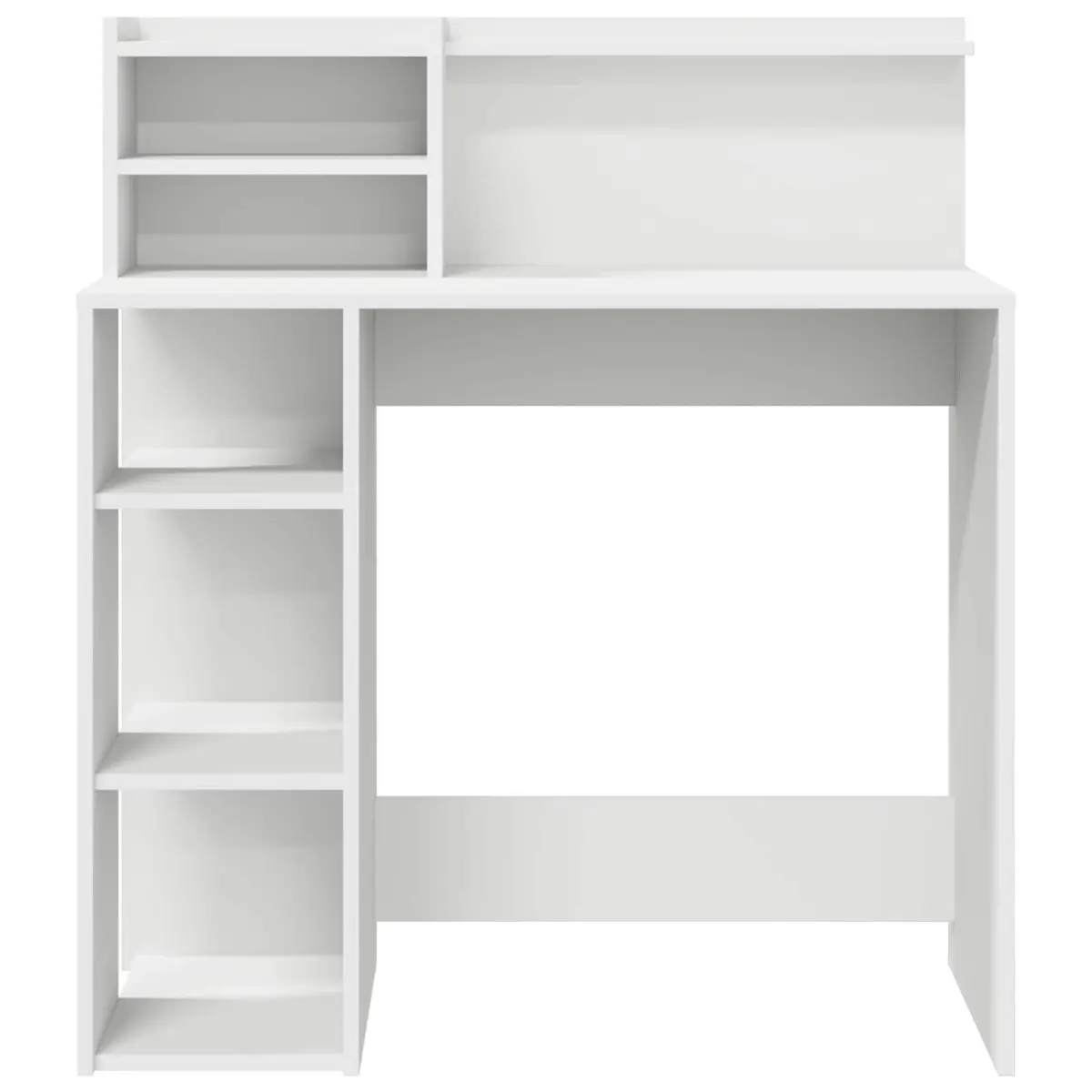 White Desk with Shelf for Office 90 x 48 x 101.5 cm