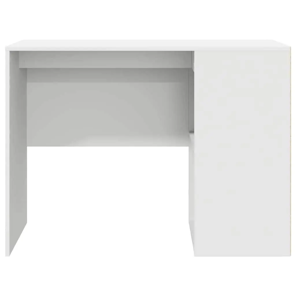 White Office Desk with Shelves 102x50x75cm Home Study Workstation Storage