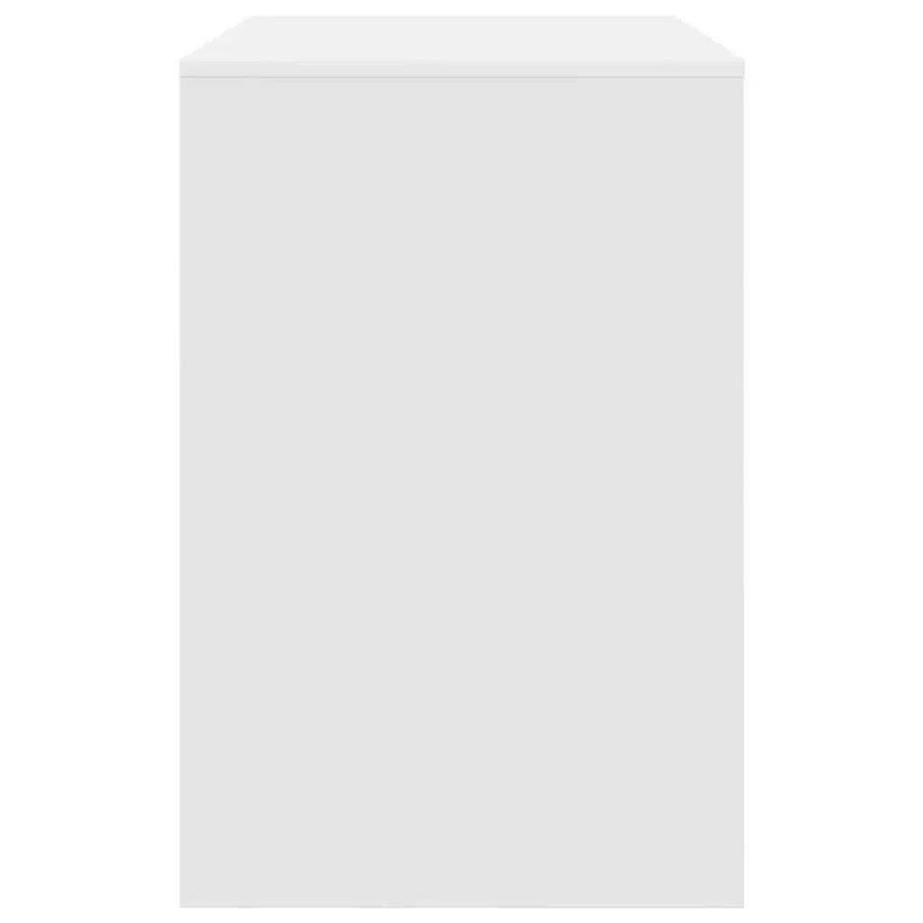 White Office Desk with Shelves 102x50x75cm Home Study Workstation Storage