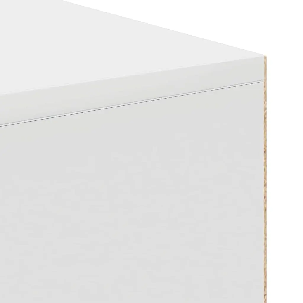 White Office Desk with Shelves 102x50x75cm Home Study Workstation Storage