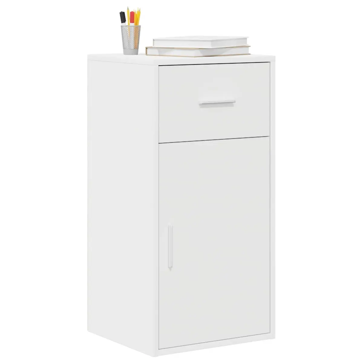 White Sideboard with Drawer Modern Storage Cabinet Living Room Dining Furniture