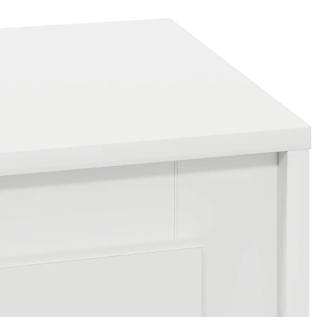 Bedside Table Bedroom White Modern Rustic Nightstand LED USB Charging Compact Size