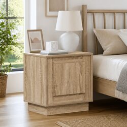Bedside Cabinet Set: 2 Pieces, 44 x 34.5 x 45 cm, Beige