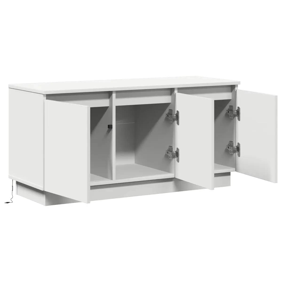 TV Cabinet Living Room White 100x38x49cm Engineered Wood Storage Unit LED