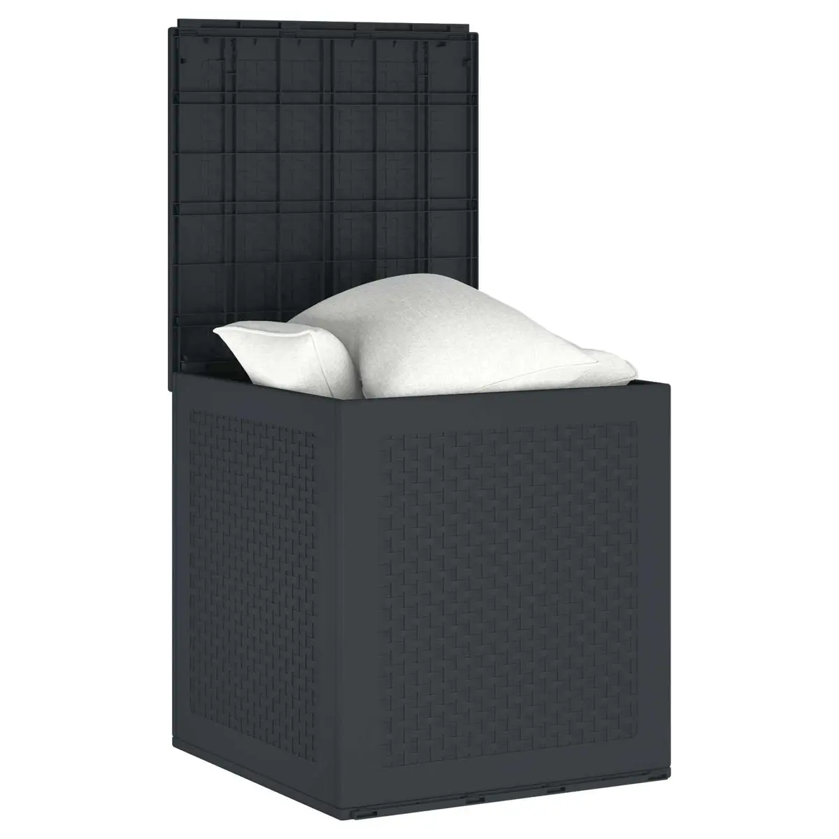 Outdoor Storage Box Anthracite 55x53x57cm Garden Deck Patio Organiser Container