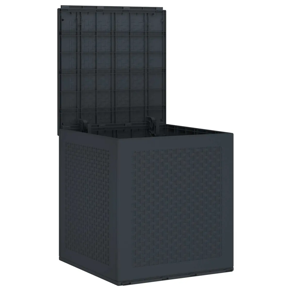 Outdoor Storage Box Anthracite 55x53x57cm Garden Deck Patio Organiser Container