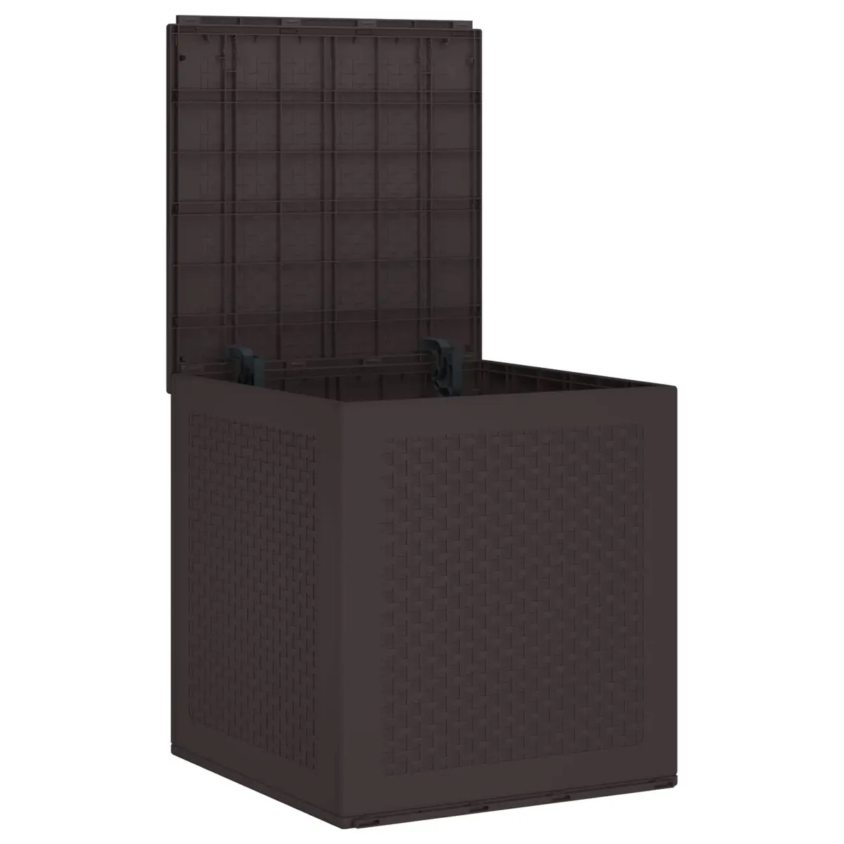 Garden Storage Box Brown Outdoor Furniture 55x53x57cm Polypropylene Container