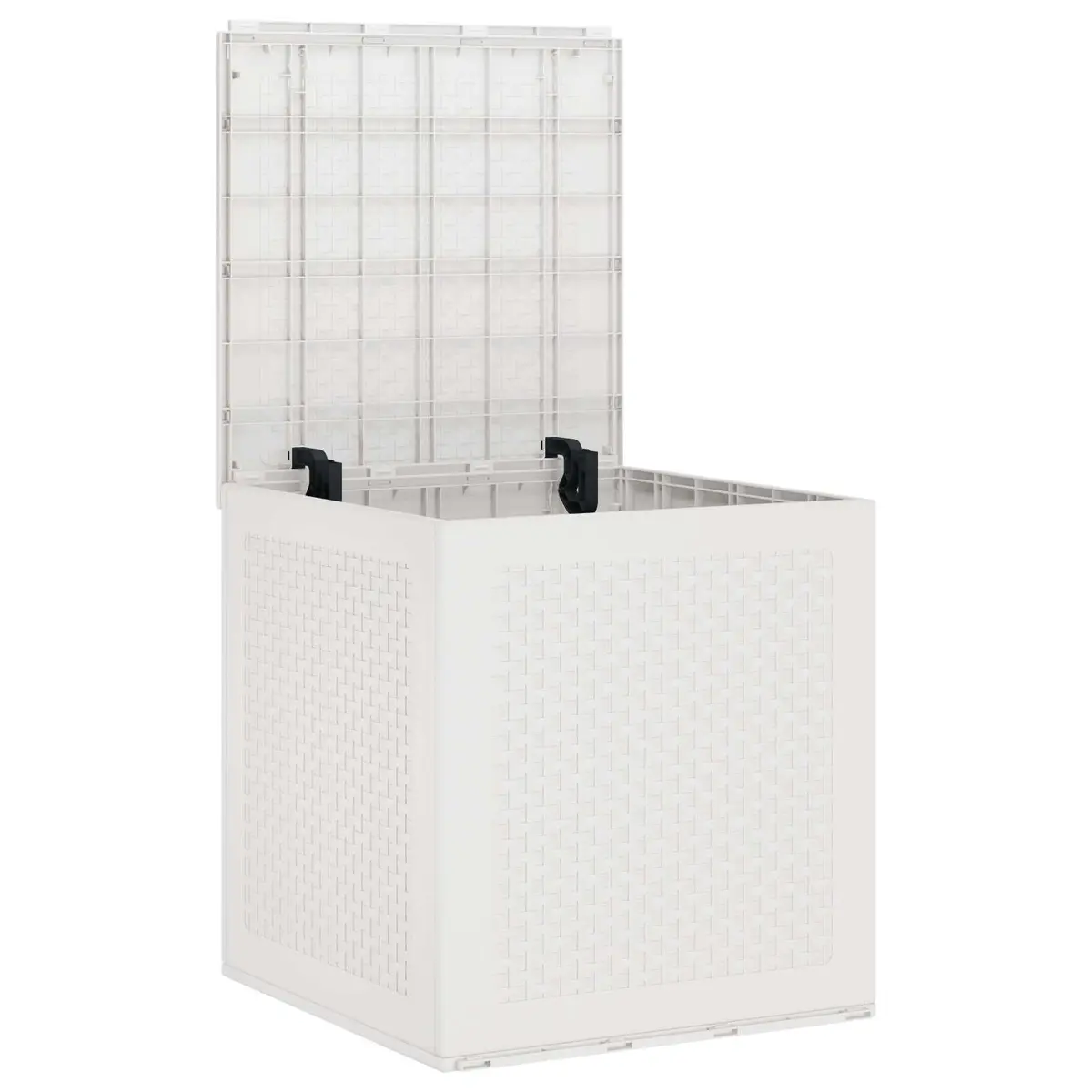 Outdoor Storage Box White 55x53x57cm Garden Deck Patio Furniture Modern Design