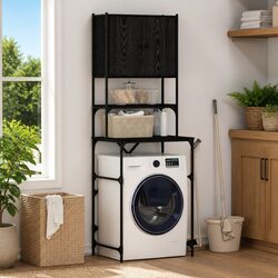 Specifications of Black Oak Washing Machine Storage Unit