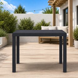 Garden Table Specifications: 100x100x73cm Anthracite Design