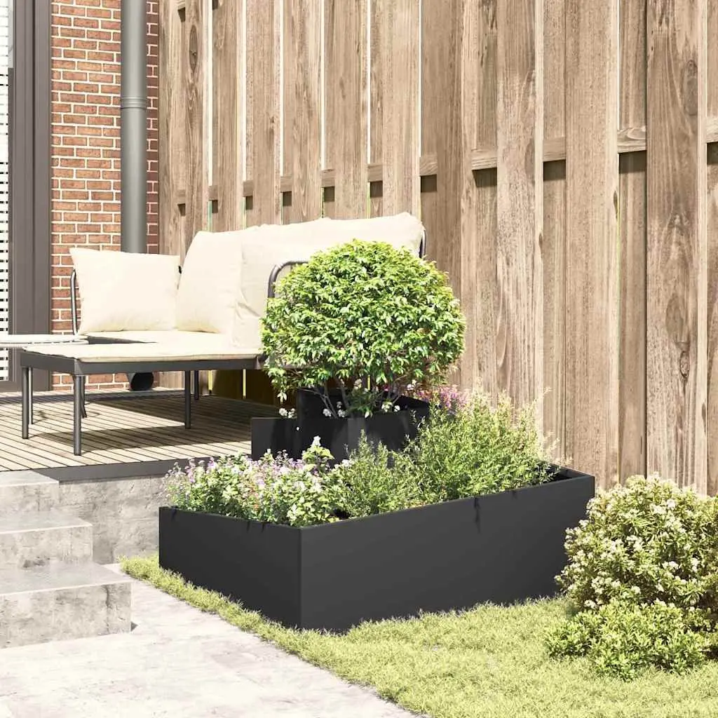 Metal Garden Planter Outdoor Use 80x80x50cm