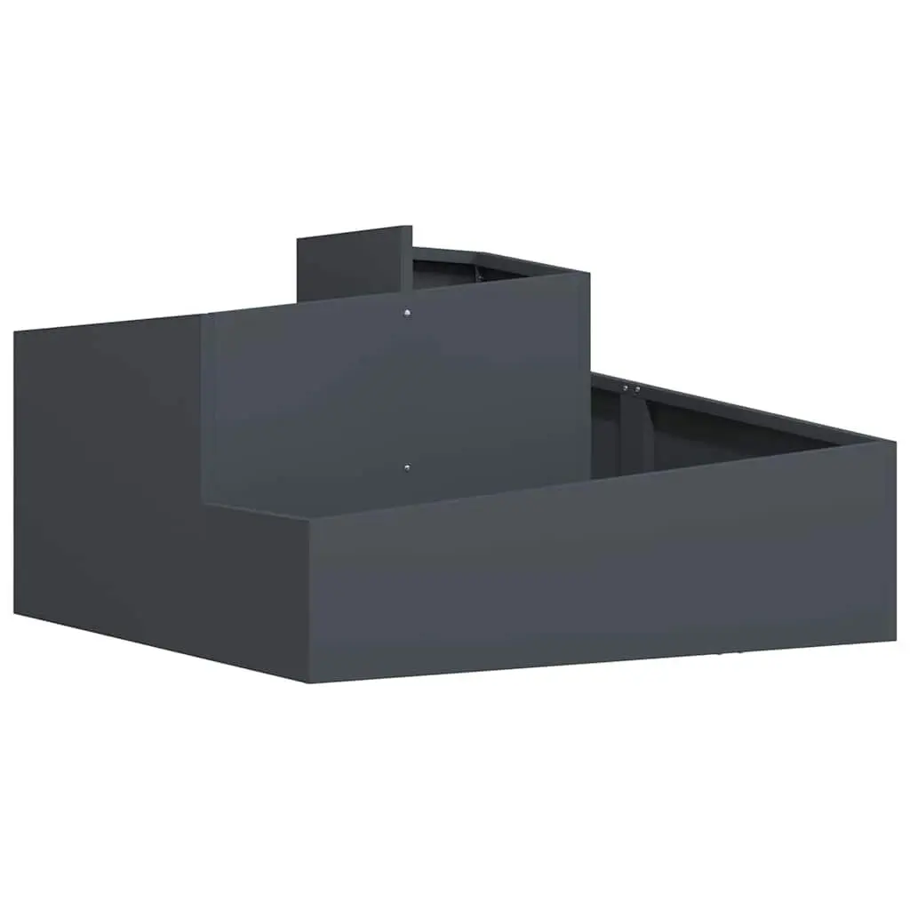 Garden Planter Outdoor 80x80x50cm Metal Anthracite