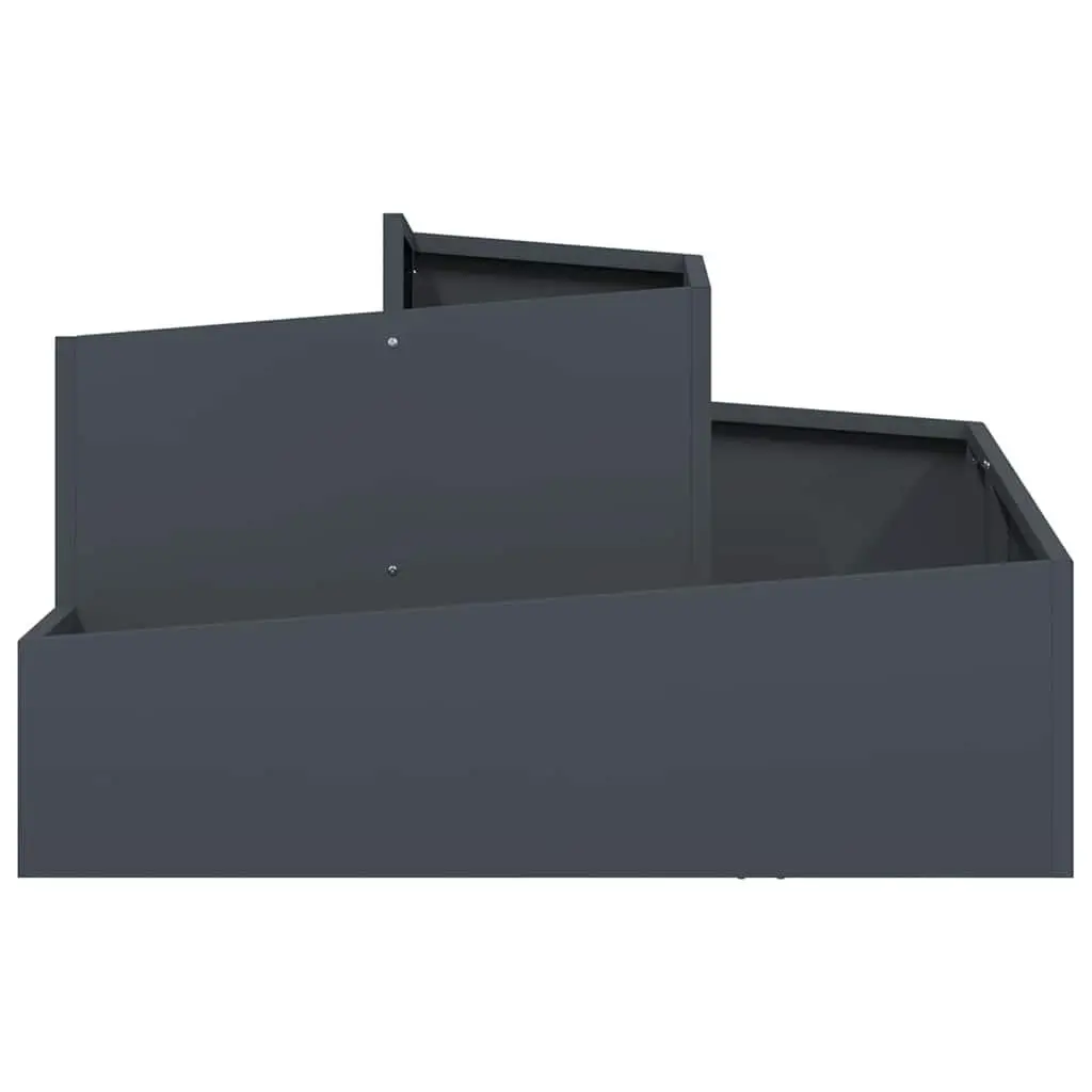 Garden Planter Outdoor 80x80x50cm Metal Anthracite