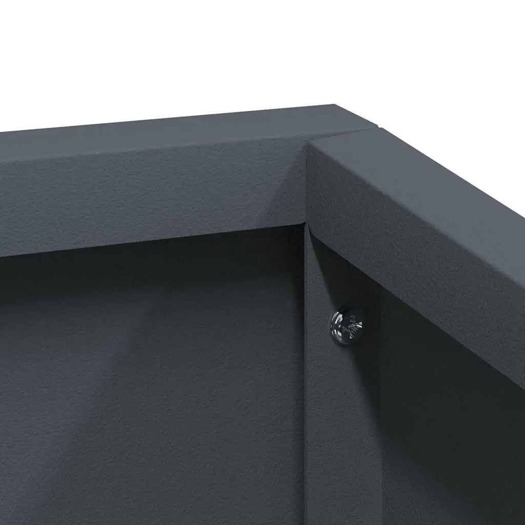 Garden Planter Outdoor 80x80x50cm Metal Anthracite