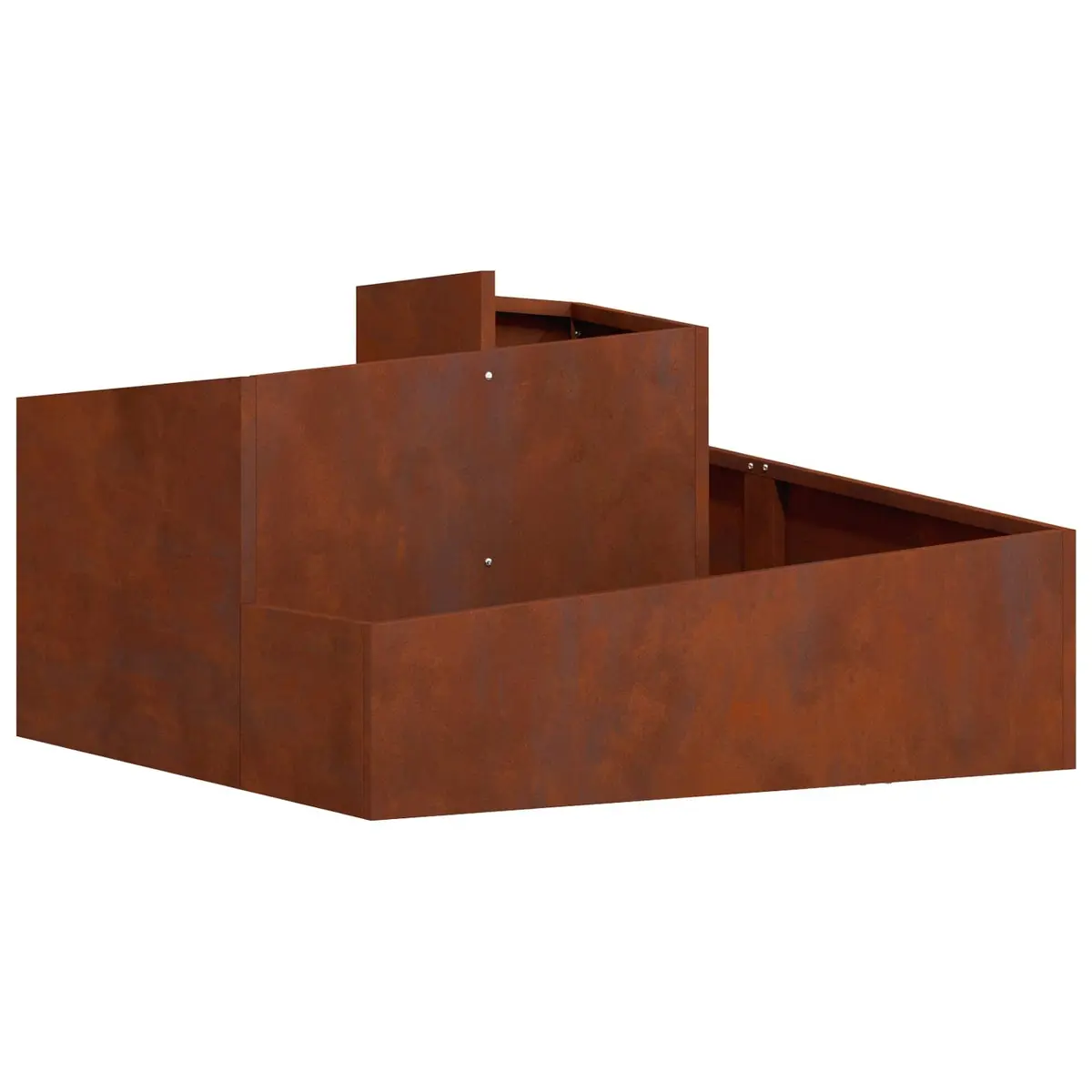 Metal Garden Planter Outdoor Raised Bed 80 x 80 x 50 cm