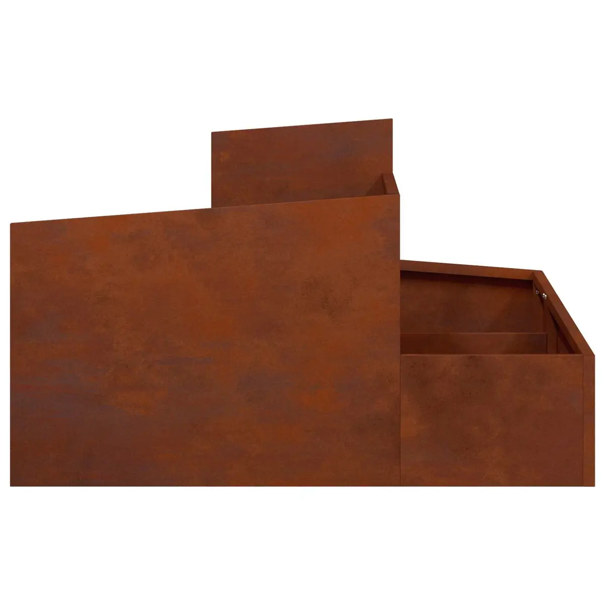 Metal Garden Planter Outdoor Raised Bed 80 x 80 x 50 cm